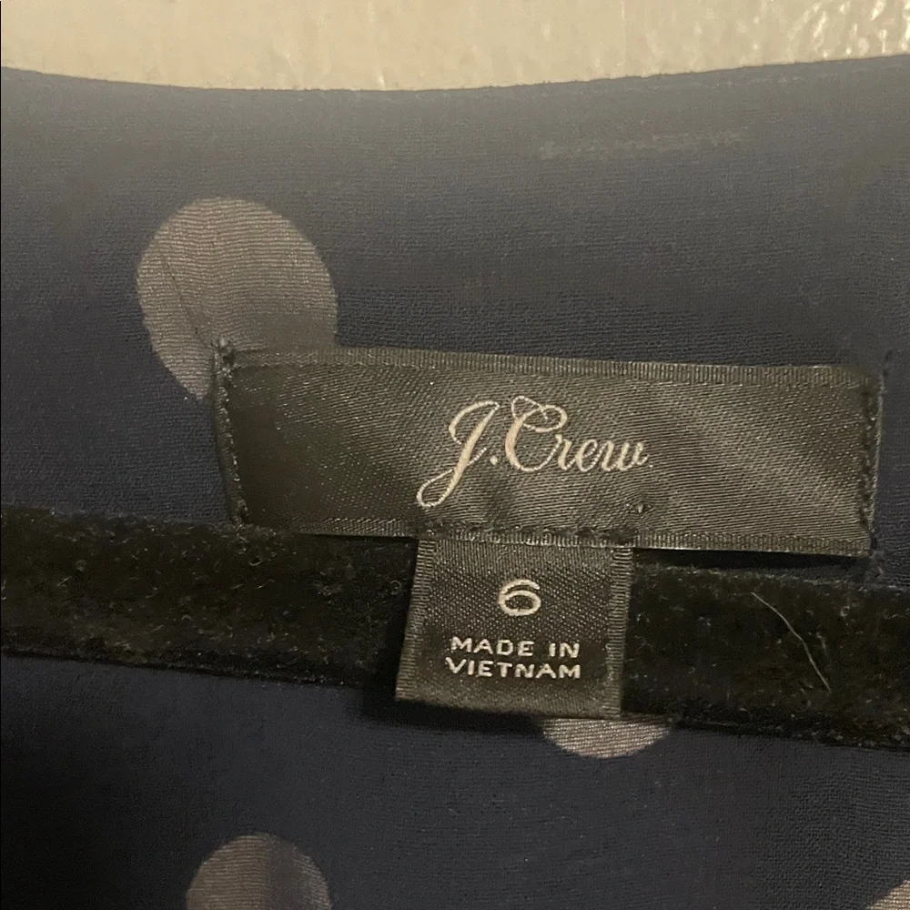 J. Crew Classic Polka Dot Blouse size 6